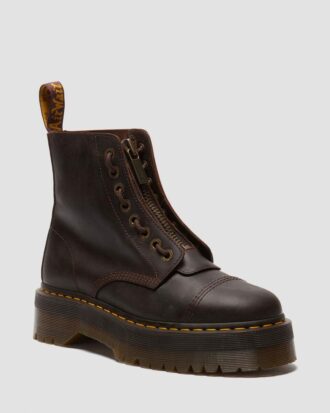 Botas con plataforma de cuero Crazy Horse de Sinclair