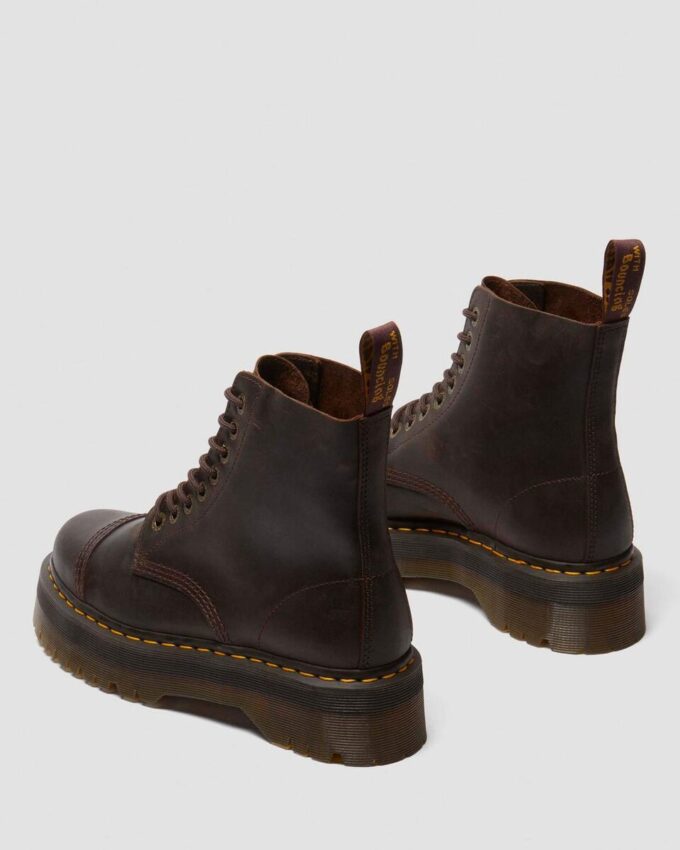 Botas con plataforma de cuero Crazy Horse de Sinclair Botas con plataforma de cuero Crazy Horse de Sinclair