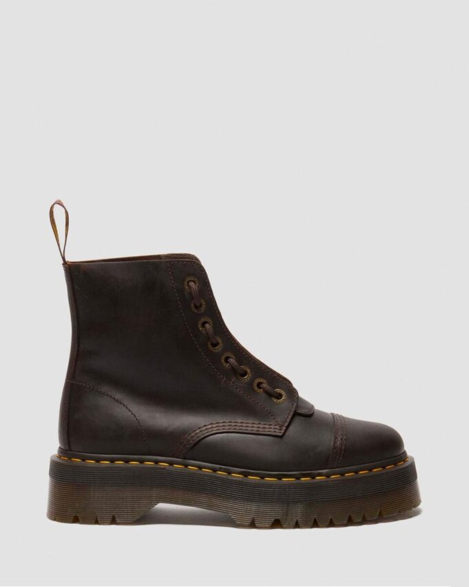 Botas con plataforma de cuero Crazy Horse de Sinclair Botas con plataforma de cuero Crazy Horse de Sinclair