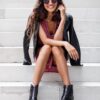 Botas con plataforma de Nappa Leather molida SINCLAIR Botas con plataforma de Nappa Leather molida SINCLAIR