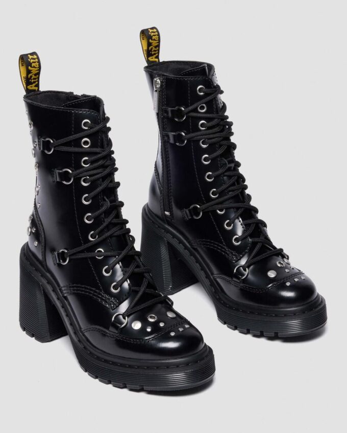 Botas con tacón acampanado y tachuelas CHESNEY en piel Buttero Botas con tacón acampanado y tachuelas CHESNEY en piel Buttero