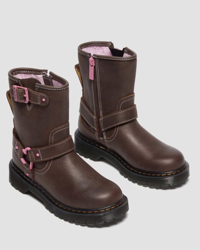 Botas de motociclista de piel para niño Genaya Junior
