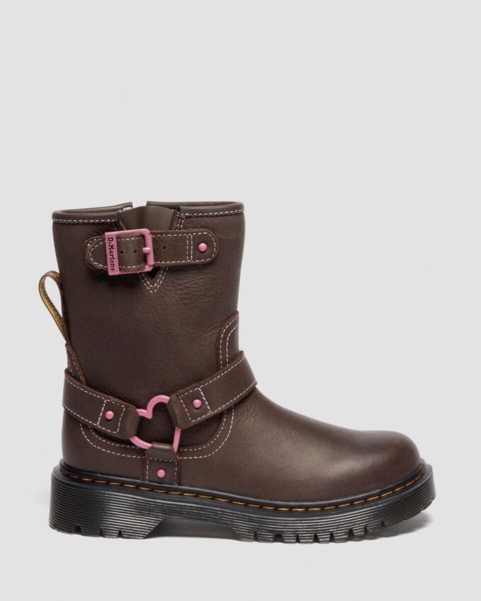 Botas de motociclista de piel para niño Genaya Junior