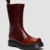 Botas de piel con relieve de cocodrilo REJENA Botas de piel con relieve de cocodrilo REJENA