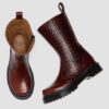 Botas de piel con relieve de cocodrilo REJENA Botas de piel con relieve de cocodrilo REJENA