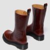 Botas de piel con relieve de cocodrilo REJENA Botas de piel con relieve de cocodrilo REJENA