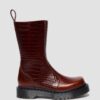 Botas de piel con relieve de cocodrilo REJENA Botas de piel con relieve de cocodrilo REJENA