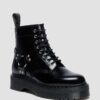 Botas de plataforma de cuero 1460 Quad Harness Botas de plataforma de cuero 1460 Quad Harness