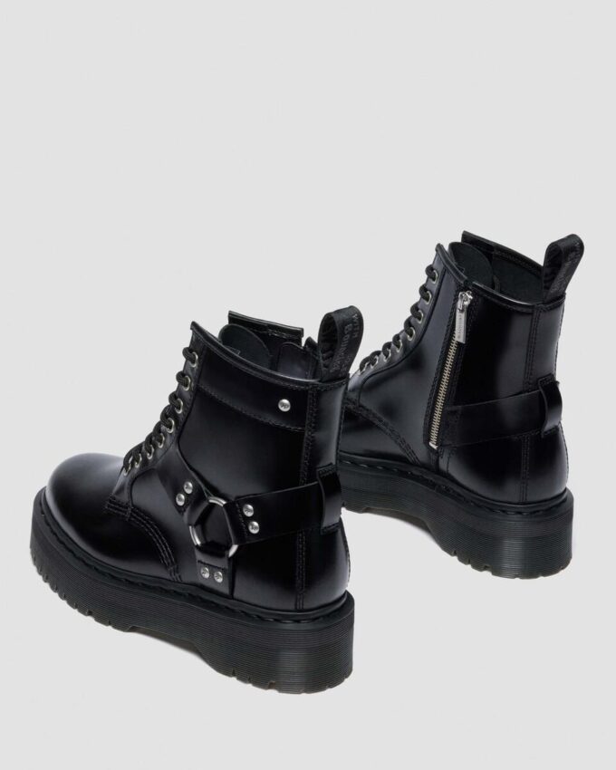 Botas de plataforma de cuero 1460 Quad Harness Botas de plataforma de cuero 1460 Quad Harness