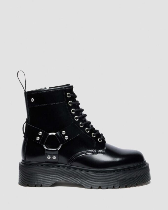 Botas de plataforma de cuero 1460 Quad Harness Botas de plataforma de cuero 1460 Quad Harness