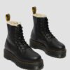 Botas de plataforma de piel con forro de piel sintética Jadon Botas de plataforma de piel con forro de piel sintética Jadon
