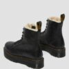Botas de plataforma de piel con forro de piel sintética Jadon Botas de plataforma de piel con forro de piel sintética Jadon