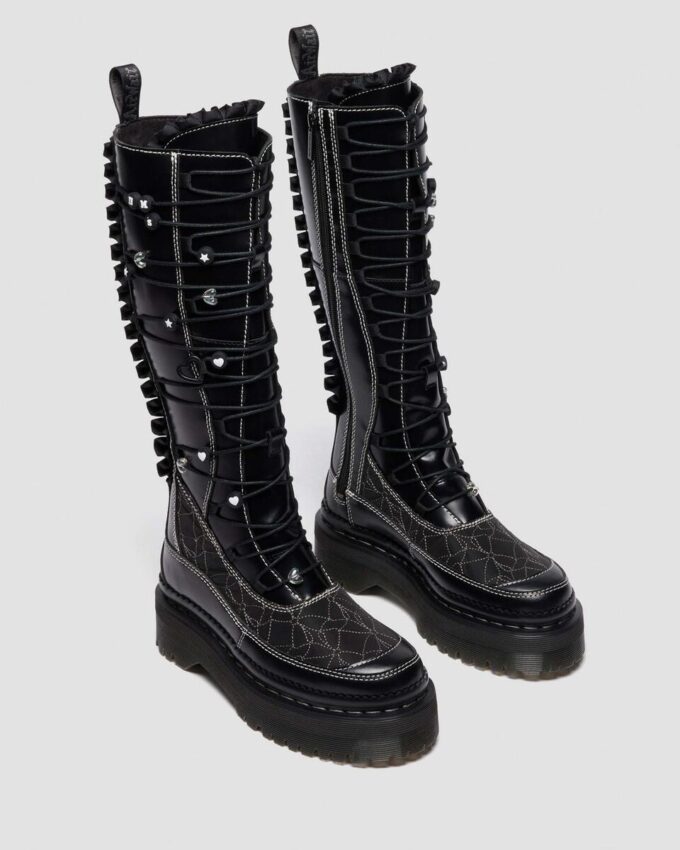 Botas de plataforma de piel XTRM FRILL Botas de plataforma de piel XTRM FRILL