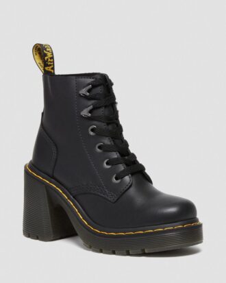 Botas de tacón acampanado con cordones de cuero Jesy Sendal Botas de tacón acampanado con cordones de cuero Jesy Sendal