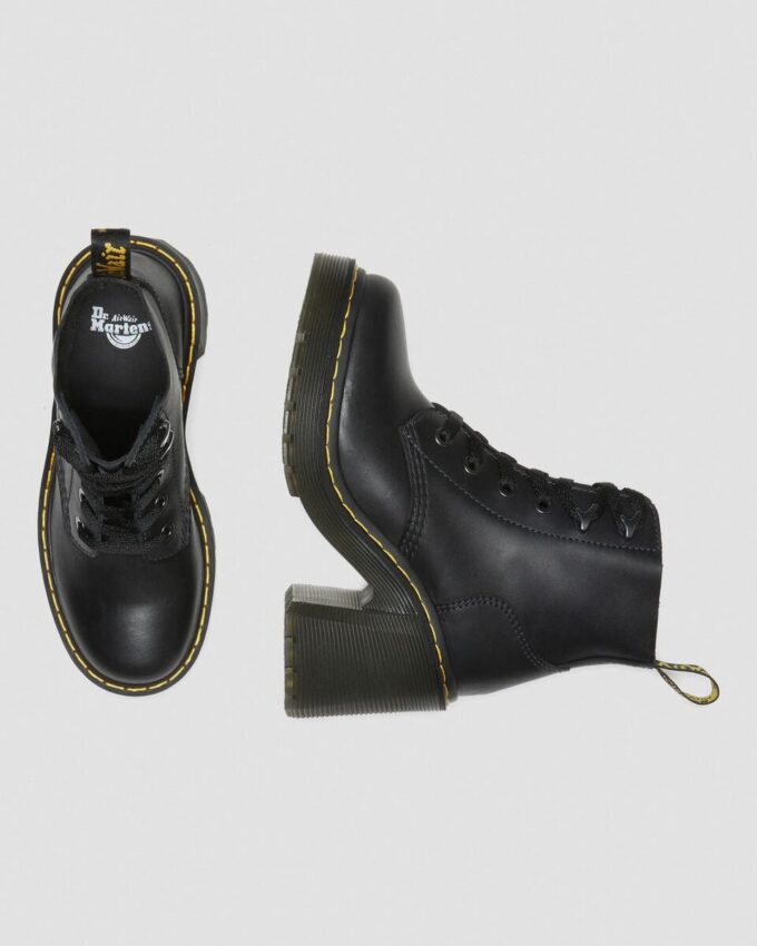 Botas de tacón acampanado con cordones de cuero Jesy Sendal Botas de tacón acampanado con cordones de cuero Jesy Sendal