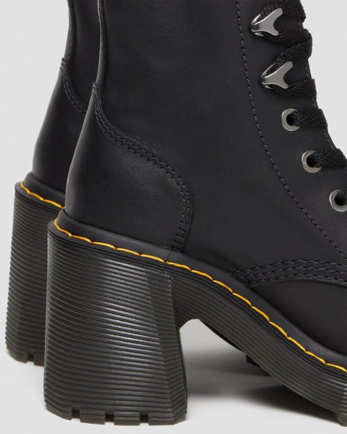 Botas de tacón acampanado con cordones de cuero Jesy Sendal Botas de tacón acampanado con cordones de cuero Jesy Sendal