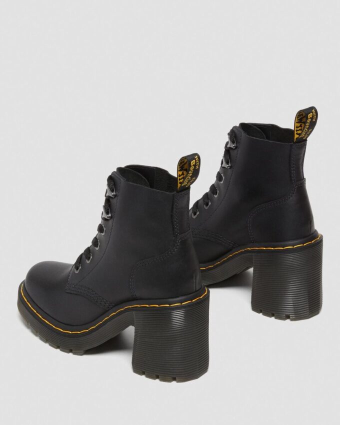 Botas de tacón acampanado con cordones de cuero Jesy Sendal Botas de tacón acampanado con cordones de cuero Jesy Sendal