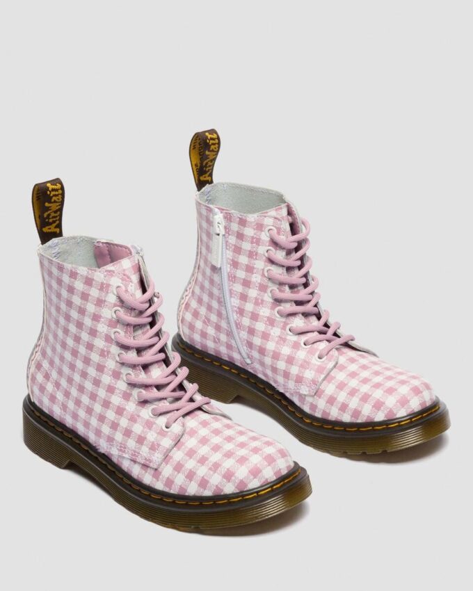Botas Junior 1460 de piel a cuadros Botas Junior 1460 de piel a cuadros