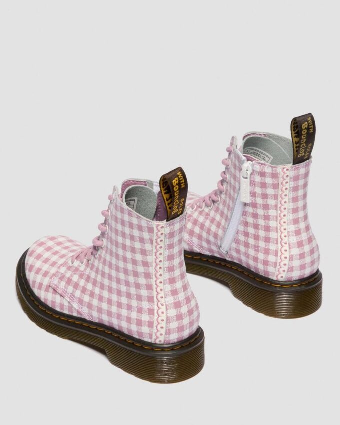 Botas Junior 1460 de piel a cuadros Botas Junior 1460 de piel a cuadros
