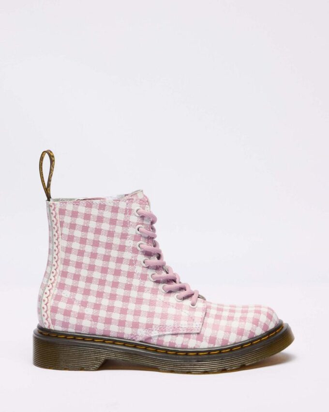Botas Junior 1460 de piel a cuadros Botas Junior 1460 de piel a cuadros