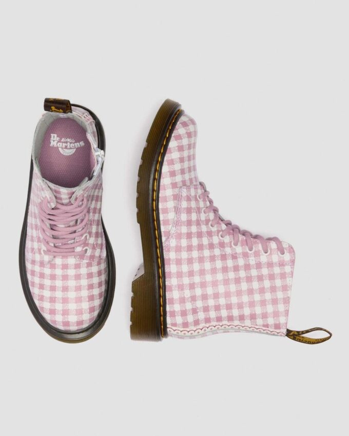 Botas Junior 1460 de piel a cuadros Botas Junior 1460 de piel a cuadros