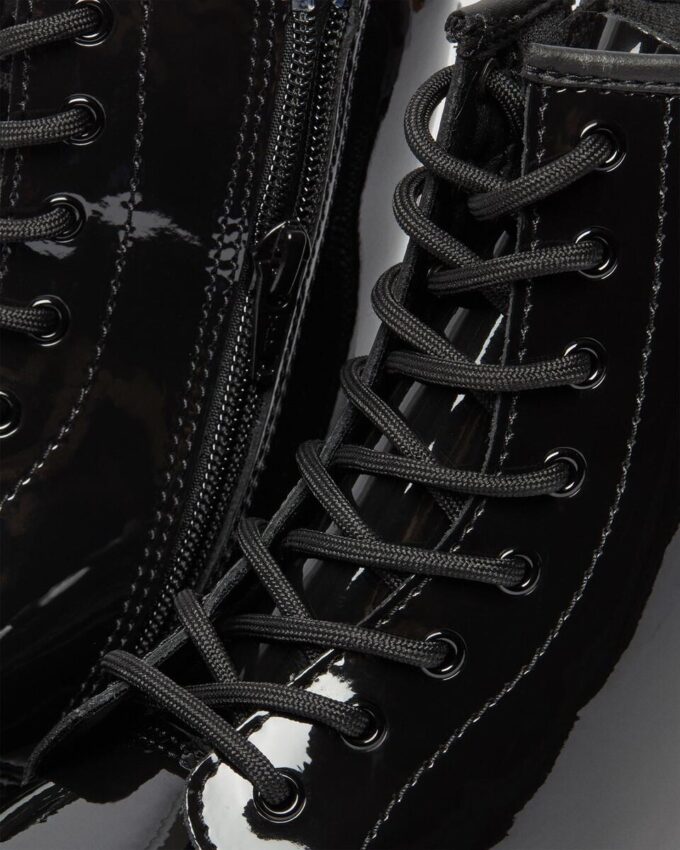 Botas juveniles 1460 de Patent Leather con cordones