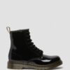 Botas juveniles 1460 de Patent Leather con cordones