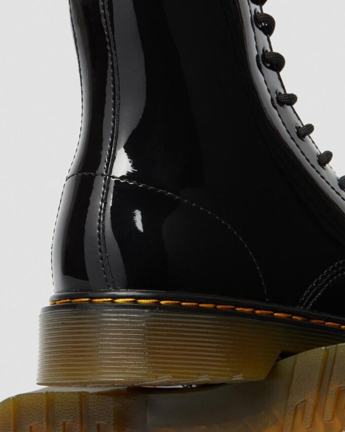 Botas juveniles 1460 de Patent Leather con cordones