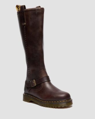 Botas moteras Anistone Knee High Crazy Horse Leather Crazy Horse