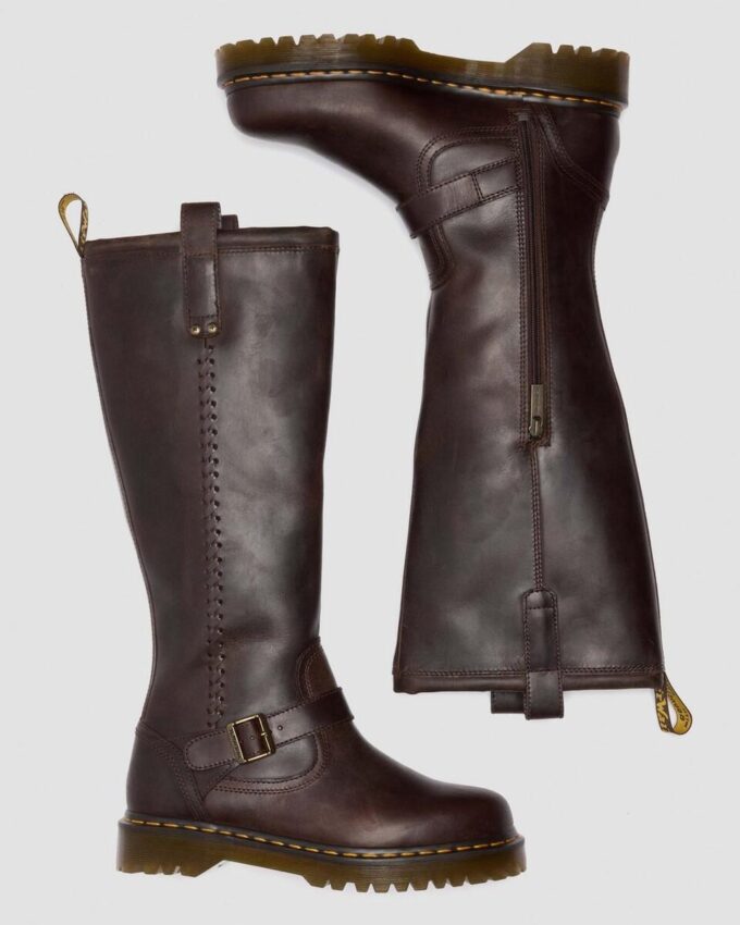 Botas moteras Anistone Knee High Crazy Horse Leather Crazy Horse Botas moteras Anistone Knee High Crazy Horse Leather Crazy Horse