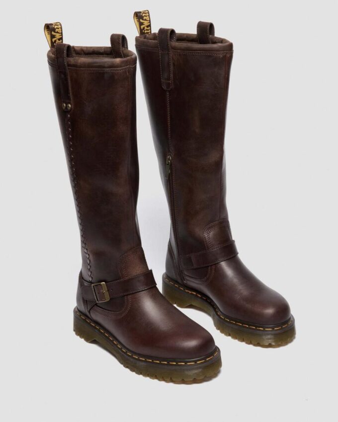 Botas moteras Anistone Knee High Crazy Horse Leather Crazy Horse Botas moteras Anistone Knee High Crazy Horse Leather Crazy Horse