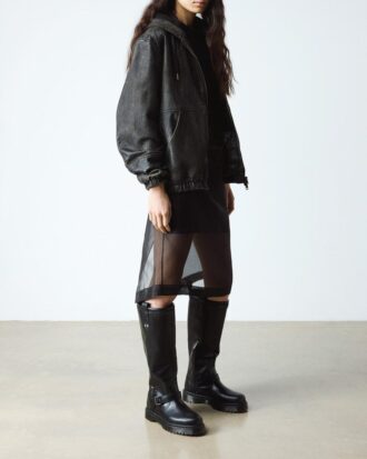 Botas moteras de cuero Anistone Knee High Orleans
