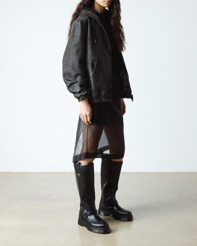Botas moteras de cuero Anistone Knee High Orleans
