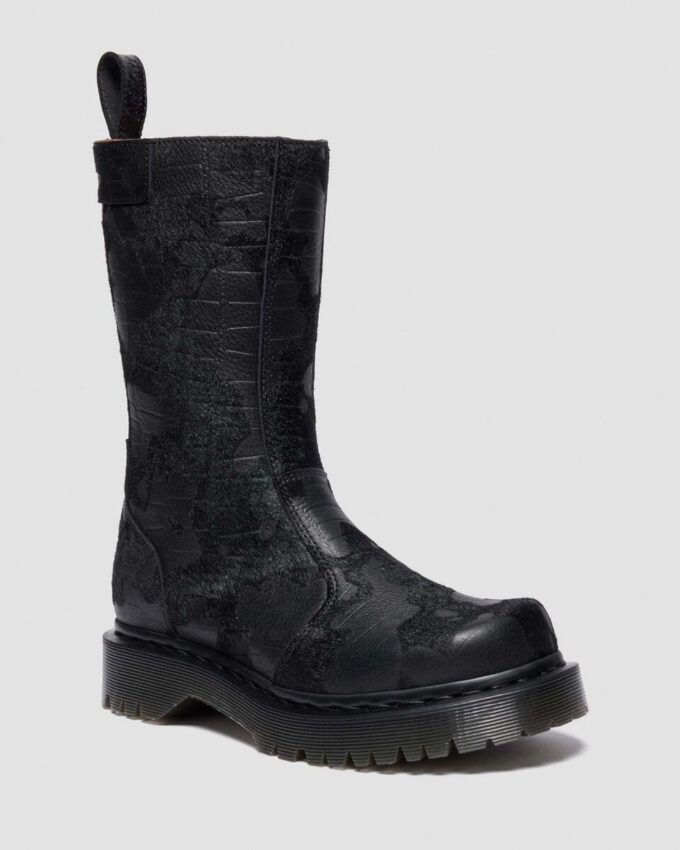 Botas REJENA de piel con relieve de cocodrilo Botas REJENA de piel con relieve de cocodrilo