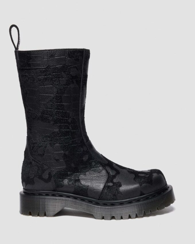Botas REJENA de piel con relieve de cocodrilo Botas REJENA de piel con relieve de cocodrilo