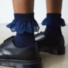 CALCETINES DE MEZCLA DE ALGODÓN ORGÁNICO CON VOLANTES CALCETINES DE MEZCLA DE ALGODÓN ORGÁNICO CALCETINES DE MEZCLA DE ALGODÓN ORGÁNICO CON VOLANTES CALCETINES DE MEZCLA DE ALGODÓN ORGÁNICO
