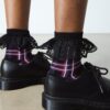 CALCETINES DE MEZCLA DE ALGODÓN ORGÁNICO CON VOLANTES CALCETINES DE MEZCLA DE ALGODÓN ORGÁNICO CALCETINES DE MEZCLA DE ALGODÓN ORGÁNICO CON VOLANTES CALCETINES DE MEZCLA DE ALGODÓN ORGÁNICO