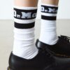 Calcetines deportivos con logotipo Mezcla de algodón orgánico Calcetines deportivos con logotipo Mezcla de algodón orgánico