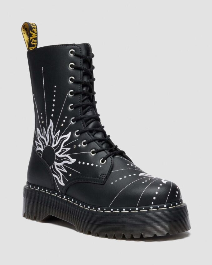 JADON HI SOLAR FLARE Botas con plataforma de cuero reciclado