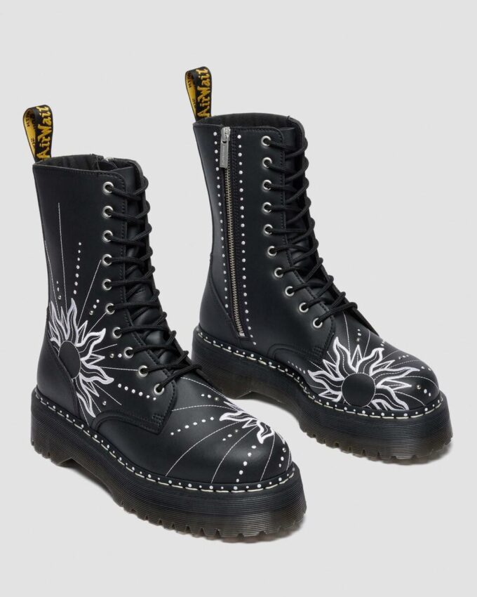 JADON HI SOLAR FLARE Botas con plataforma de cuero reciclado