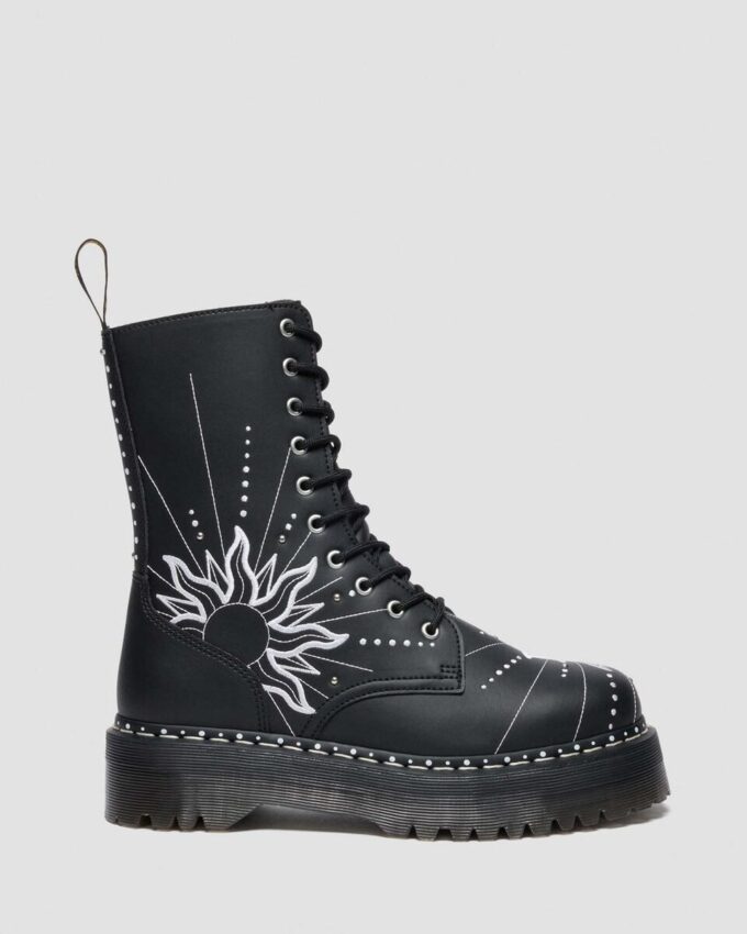 JADON HI SOLAR FLARE Botas con plataforma de cuero reciclado
