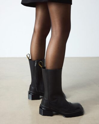 Maybole Hi Botas Chelsea de piel con puntera cuadrada
