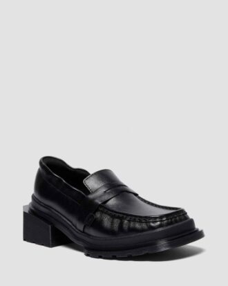 MAYBOLE LOAFER Mocasines de piel con puntera cuadrada y fruncidos