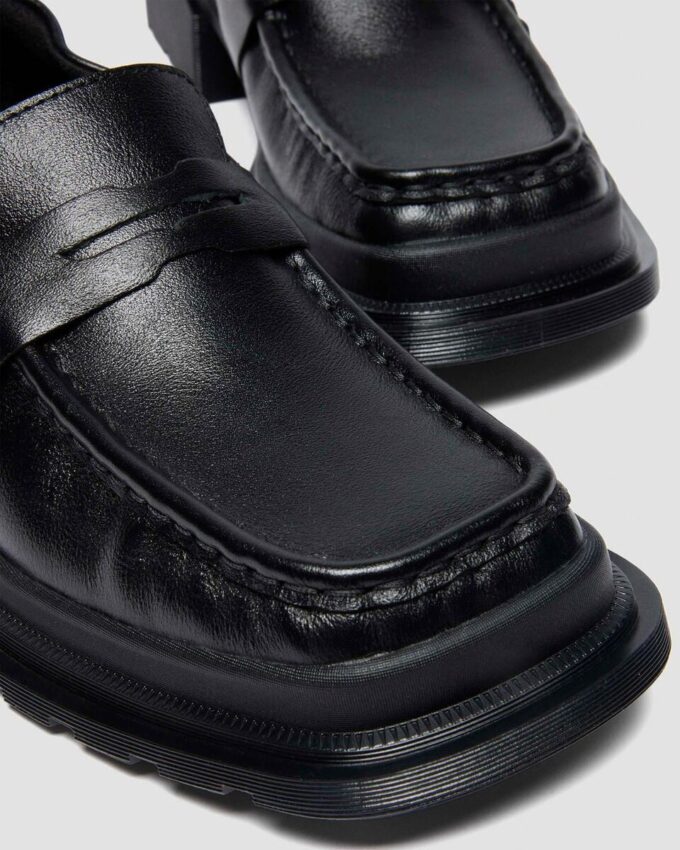 MAYBOLE LOAFER Mocasines de piel con puntera cuadrada y fruncidos MAYBOLE LOAFER Mocasines de piel con puntera cuadrada y fruncidos