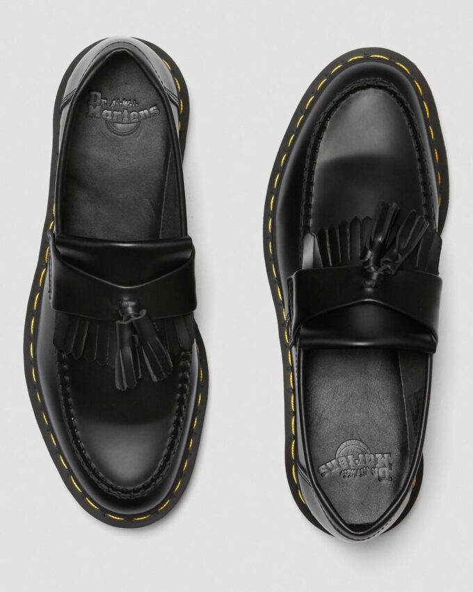 Mocasines con borlas de piel cosida en amarillo Adrian Mocasines con borlas de piel cosida en amarillo Adrian