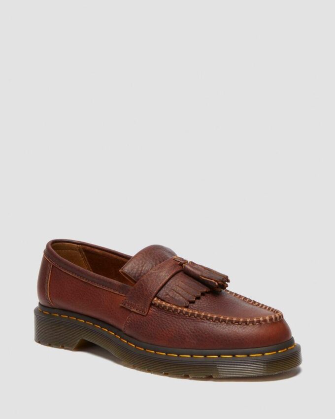 Mocasines de piel Ambassador Leather Adrian con costura amarilla Mocasines de piel Ambassador Leather Adrian con costura amarilla