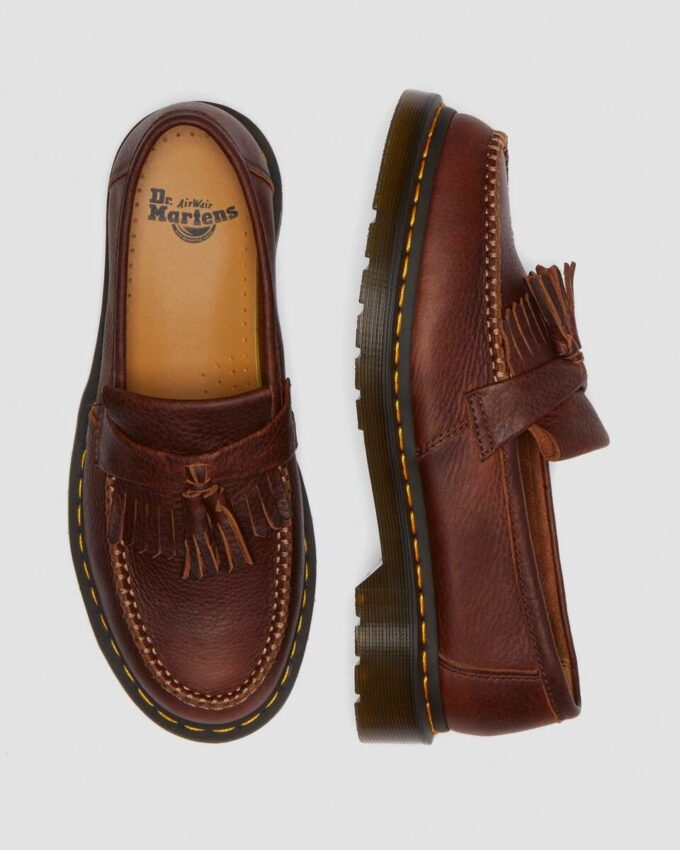 Mocasines de piel Ambassador Leather Adrian con costura amarilla Mocasines de piel Ambassador Leather Adrian con costura amarilla