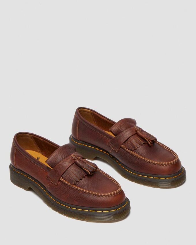 Mocasines de piel Ambassador Leather Adrian con costura amarilla Mocasines de piel Ambassador Leather Adrian con costura amarilla