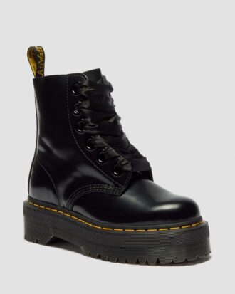 Molly Botas de plataforma de piel para mujer Molly Botas de plataforma de piel para mujer