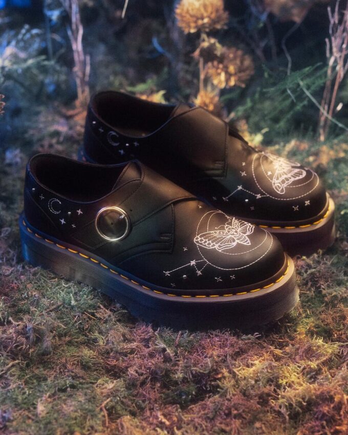 MONK CELESTIAL MOTH Zapatos de plataforma de cuero